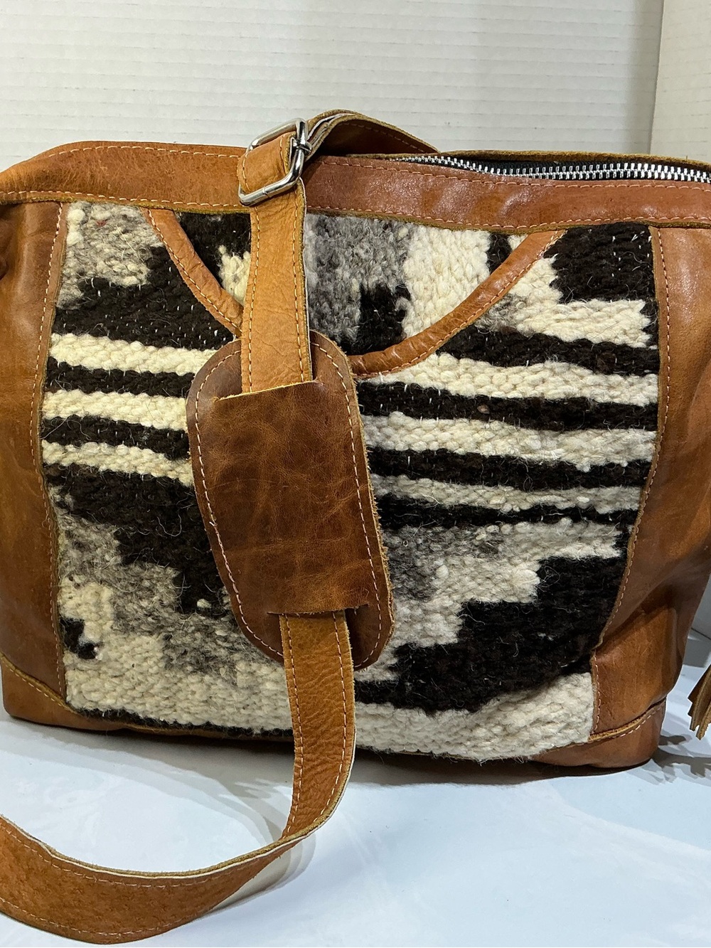 Humble Hilo Convertible Everyday Bag Southwest Boho western Aztec Wool Leather